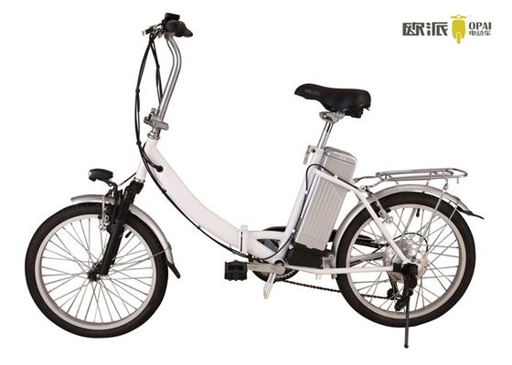 Una bici elettrica regolabile di due ruote di piegatura del peso leggero elettrico d'argento della bicicletta